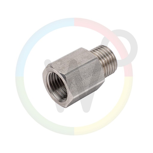 [Wp13062 HOL200-0085] Holz RVS verlengnippel 1/4" kort