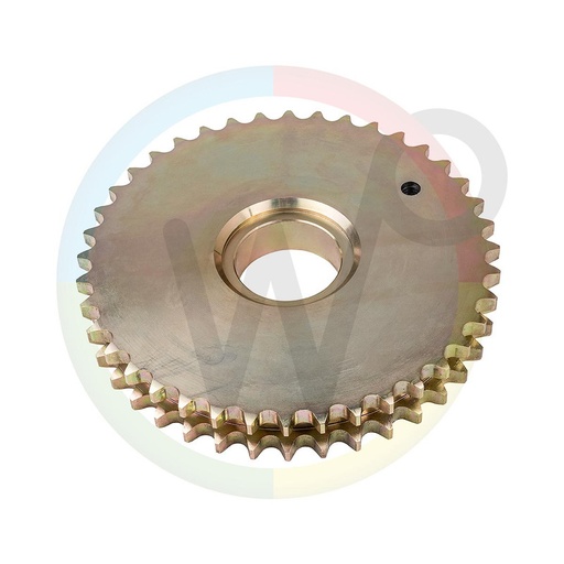 [WP431037] Holz axe d'engrenage duplex 40T pour 50 mm, 12 mm broche de cisaillement