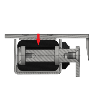 [Wp13426 HOL646-0002] Holz rouleau de support en plastique pour miroir de rinçage ML
