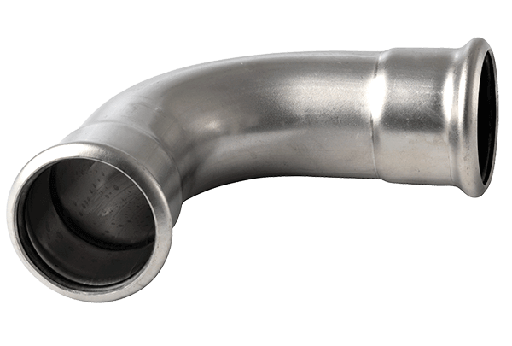 [Ace10439] RVS mapress bocht 90gr 22mm VV