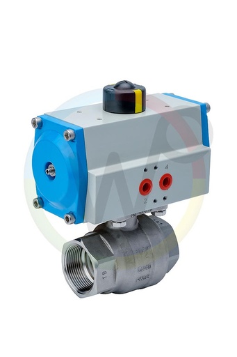 [Ace14100] Acier inoxydable pneumatique vanne à boisseau sphérique 1-1 / 2 « double effet