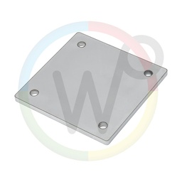 [Ace14525] plaque de base en acier inoxydable 150x150x8mm, équipé de trous 4x 10.5mm
